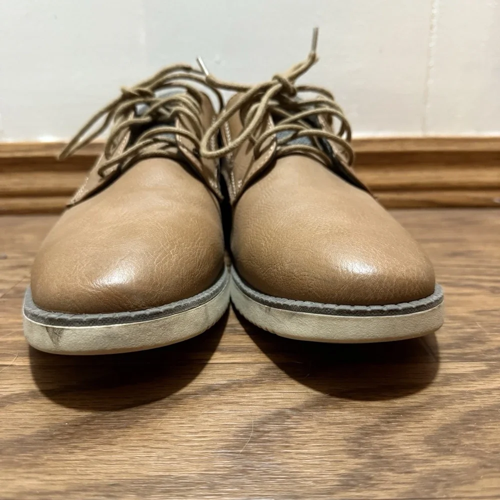 Dr. Scholls Sync Mens Size 11‎ Oxford Sport Shoe Comfort Brown Leather Lace Up